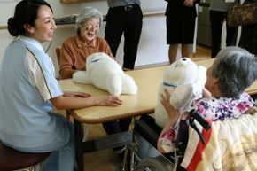 Interaction with Paro robots can be as effective as live-animal therapies for patients with cognitive disorders.