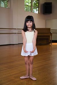 Young ballerina in turnout position. 