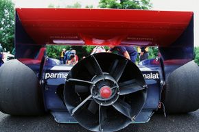 The Brabham BT46B is on show during the Goodwood Festival.