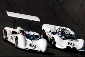 The spoiler on the Chaparral 2E was outlawed.