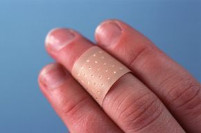 finger with band-aid