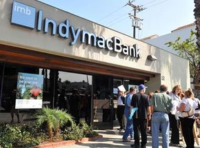Banking Pictures Customers rush to recover their deposits from Indymac Bank. These customers wouldn't need to worry had they made sure all their funds were FDIC-insured. See more banking pictures.