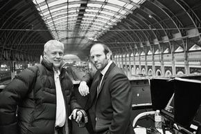 Director Roger Donaldson and star Jason Statham on the set of &quot;The Bank Job&quot;