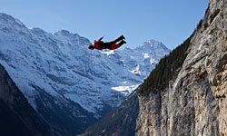 man base jumping