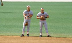 Billy and Cal Ripken, Jr. of the Baltimore Orioles.