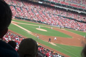 On a baseball scorecard, the players' positions, types of errors, plays and outcomes are all represented by numbers and letters.