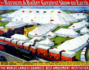 Advertising poster for Barnum & Bailey Greatest Show on Earth, c. 1899”border=