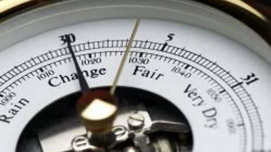 What does it mean when a barometer is rising or falling?