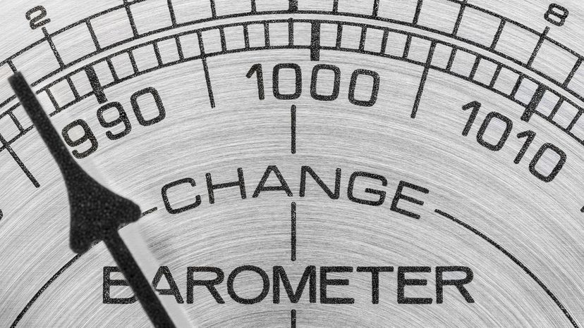 Atmospheric pressure deals measured by barometer