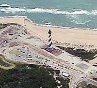In 1999, the Cape Hatteras Lighthouse was carefully and slowly moved about one-half mile (.8 km) inland.
