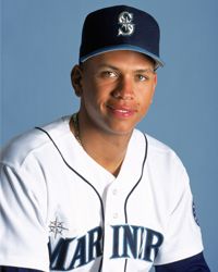 baseball portrait of Alex Rodriguez in 1995