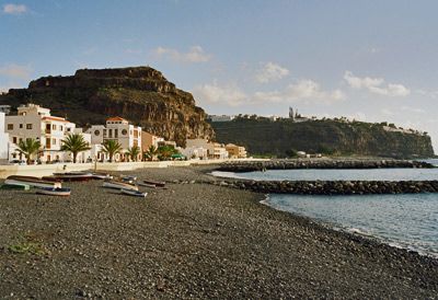 Houses at La Gomera Beach in the Canary Islands
