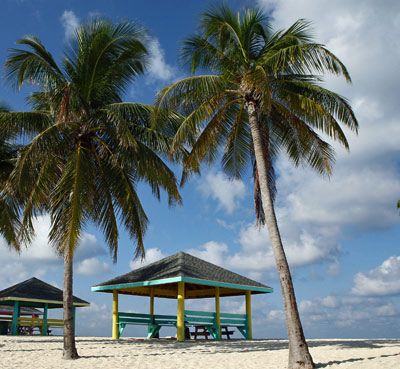 Cabana on Seven Mile Beach in Grand Cayman, Cayman Islands.