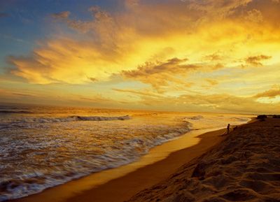 Playa del Barco at sunset in Uruguay