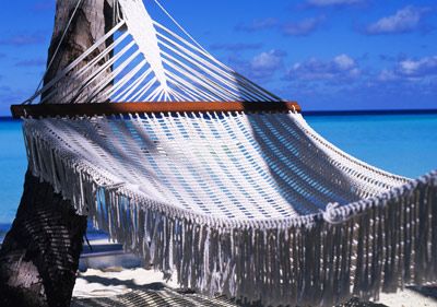 Hammock at Sunrise Beach in the Maldives