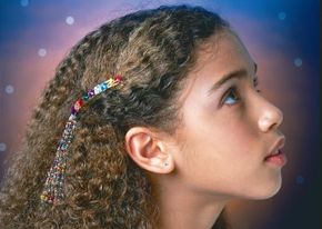 Girls Clear Glitter Hair Beads Colors Perfect for Braids Twists Colorful  Natural Hair Pony Beads for Kids Includes Quick Beader Tool 