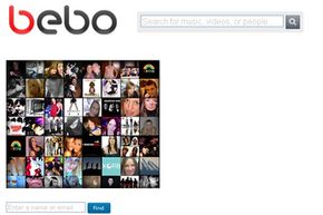 Bebo login page