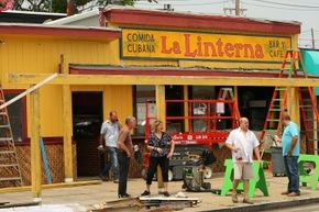 Filming takes places at a restaurant in Massachusetts.