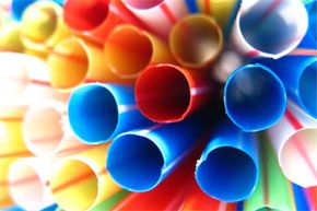 colorful assortment of straws