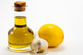 oil, garlic and lemon