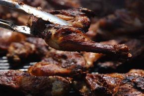 You can find authentic jerk chicken at Caribbean festivals all over the world, including the Caribana festival in Toronto, where this chicken was grilled.