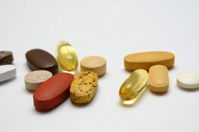 Assortment of different vitamins and supplements.