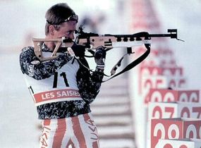 Josh Thompson, the first American to win a medal at the World Biathlon Championships