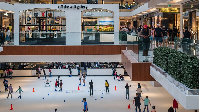 ice-skating rink in The Galleria Mall