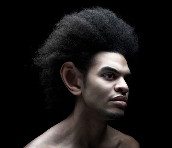 man with afro