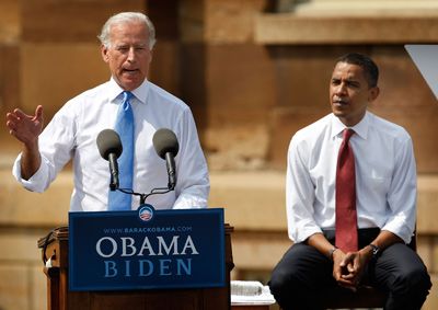 joe biden and barack obama speak in springfield, illinois