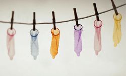 Condoms on a clothesline -- that's gotta make you chuckle, right?