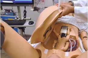 While birth simulators can very accurately recreate baby delivery, the impregnation process is a little less realistic. See more [url='526696']robot pictures[/url].