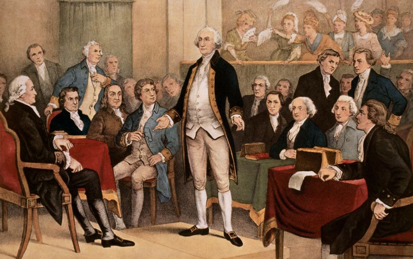 George Washington reluctantly accepted the wish of the American people for him to be their first president. No one campaigned for the office. Currier and Ives/SuperStock/Getty Images
