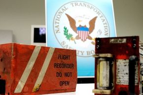 The cockpit voice recorder and the flight data recorder that was retrieved from Comair Flight 5191 in 2006.