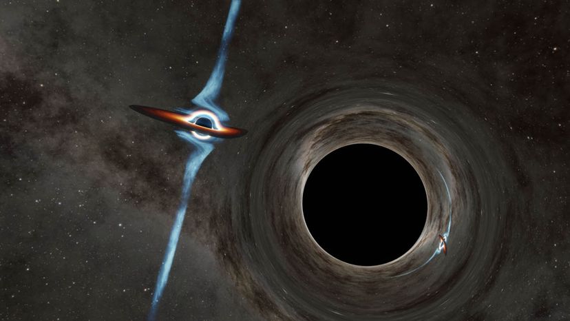 Black hole devouring star