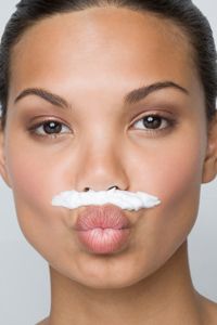 Bleaching can be a quick and painless way to hide facial hair.
