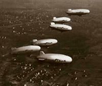 Goodyear's original fleet of blimps in 1930