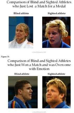 facial expressions of blind and sighted athletes