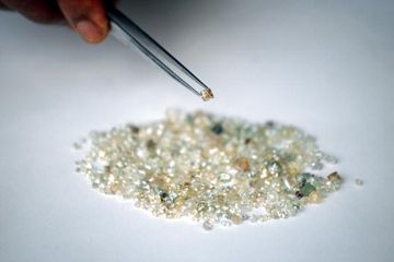 Raw diamonds from the Democratic Republic of the Congo.  