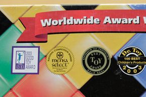 cover of Blokus board game showing awards won, including Mensa Select