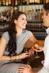 woman at bar