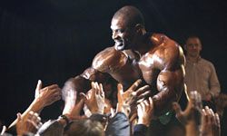 Ronnie Coleman poses during his performance on Euroshow Nutrend 2006 on Nov. 16, 2006, in Presov, Slovakia.