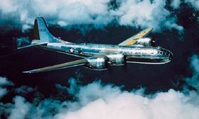 By March 1945, LeMay turned his big Boeing B-29 Superfortresses to nighttime, low-level incendiary raids against Japan. During the nights of March 10-20, incendiaries dropped from swarms of B-29s razed about 32 square miles of Japan's four most important cities.