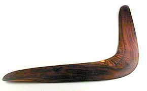 A classic boomerang design, hand-crafted by Australian Aborigines