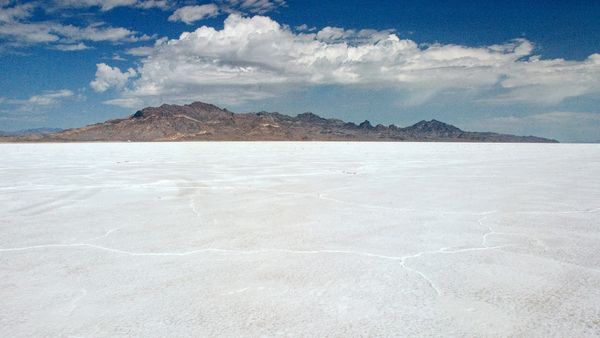 Nature's vibrant salt-mineral landscape, outdoors.