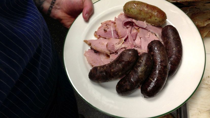 boudin sausage on a plate