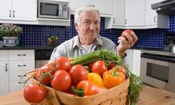 man with produce