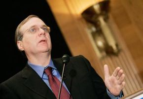 Microsoft co-founder Paul G. Allen touts the completion of the Allen Brain Atlas on Capitol Hill in September 2006. The project studies the expression of genes in mouse brains.