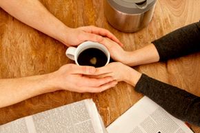 couple holding hands