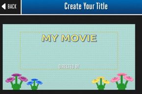 The Lego Movie Maker app will guide you through assembling your masterpiece, starting at the very beginning with a title card.